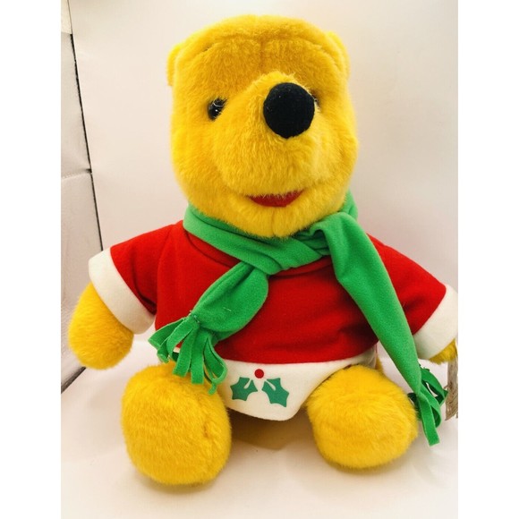 Matttel Winnie The Pooh JC Penney Christmas Plush 1996 14" P11 - Picture 1 of 9